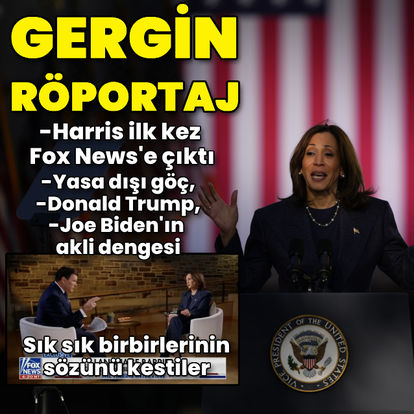 ABD'de Demokratların başkan adayı Harris'in Fox News ile ilk röportajı hararetli geçti