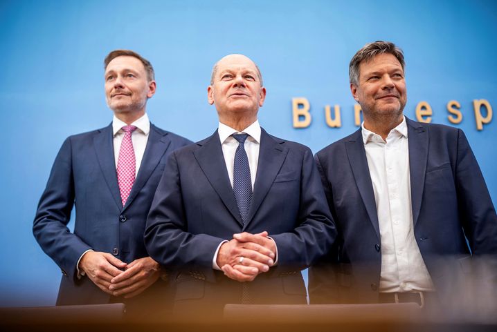 Çöken koalisyonun aktörleri: Christian Lindner (FDP), Olaf Scholz (SPD) ve Robert Habeck (Yeşiller)