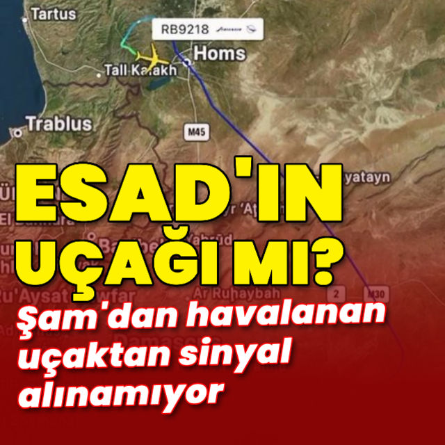 Şam'dan havalanan uçaktan sinyal alınamıyor