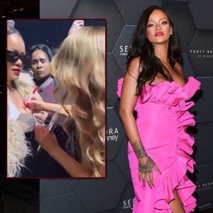  Rihanna'nın göğsüne imza attı!