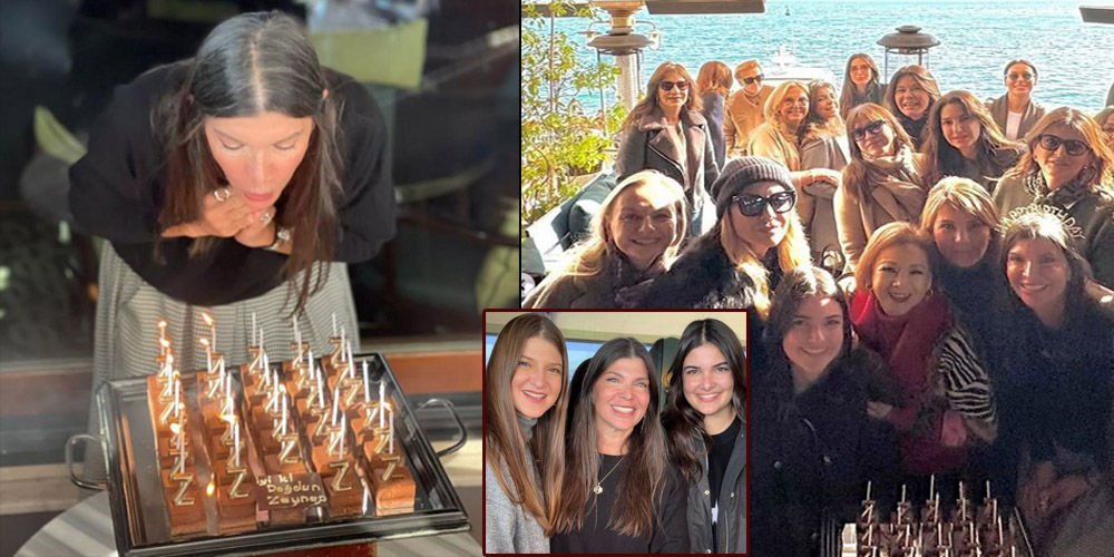 Kızları ve dostlarıyla yeni yaşını kutladı...