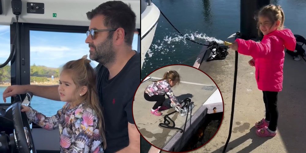 Kızıyla dümene geçti