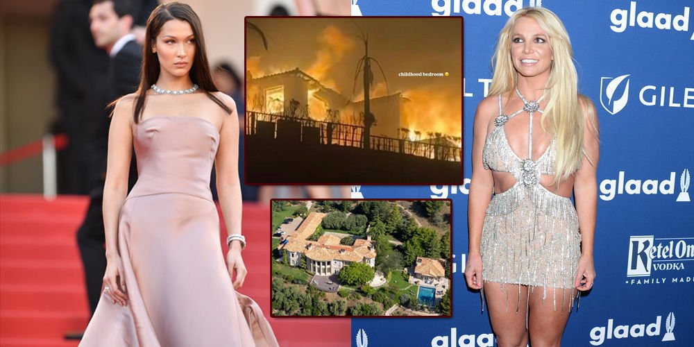 Spears ve Hadid'de yangından etkinlendi!