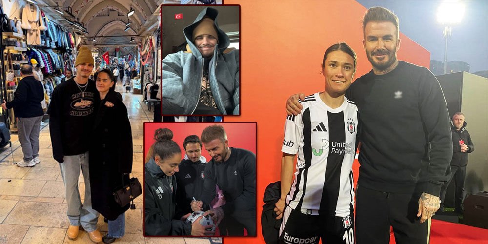 David Beckham ile oğlu Romeo İstanbul'da!