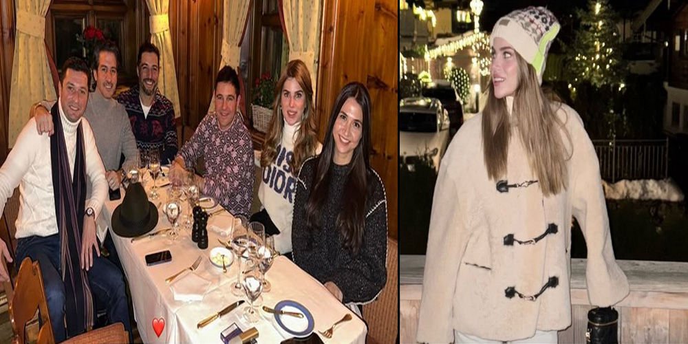 Sabancılar kayak tatilinde...