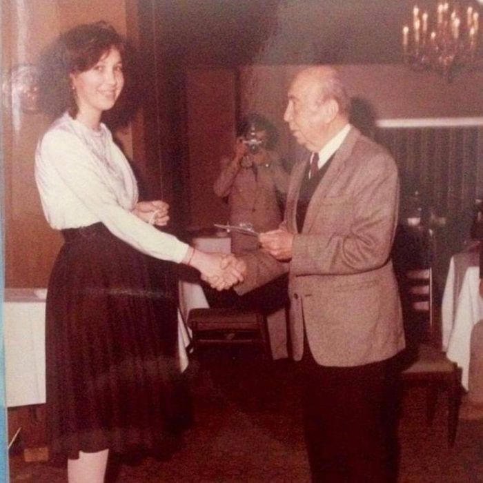 Önder'in annesi, TEV Mezun Bursiyeri Yasemin Şekercan ile Vehbi Koç, Koç Topluluğu Okul Birincileri Toplantısı, 1984