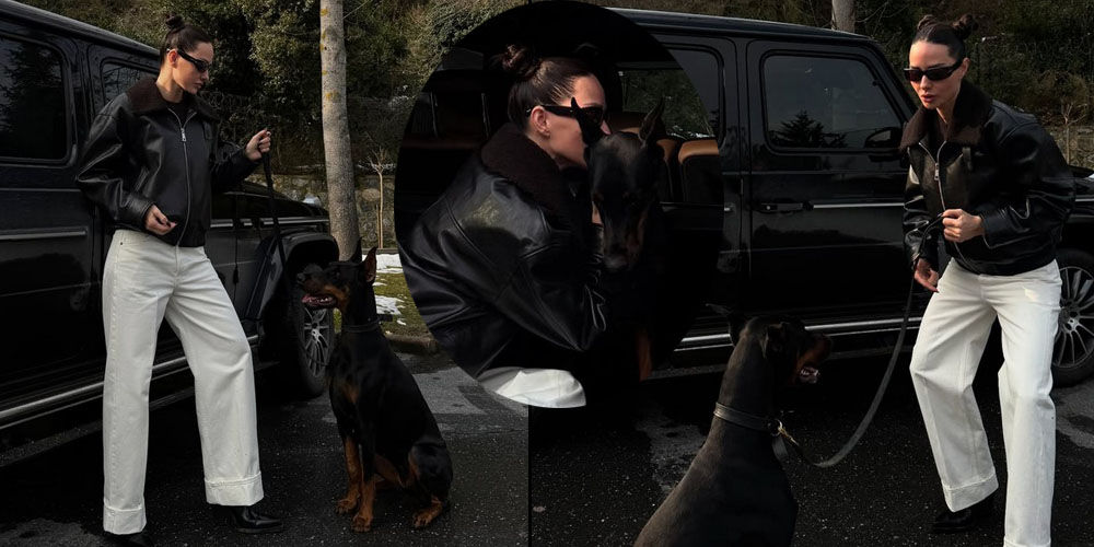 Minik dostu Gia ile eğlendi