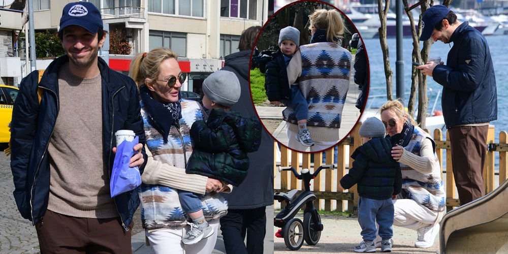 Torunuyla parkta eğlendi...