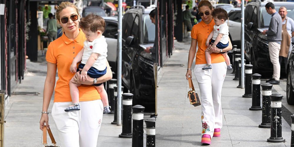 Oğluyla Bebek'te dolaştı