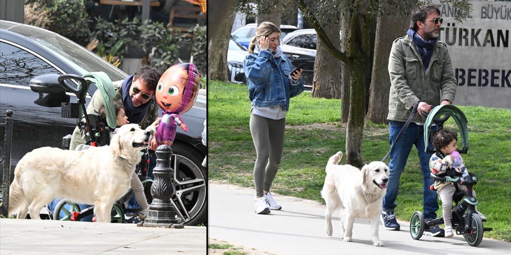 Bebekleriyle caddeyi dolaştılar...