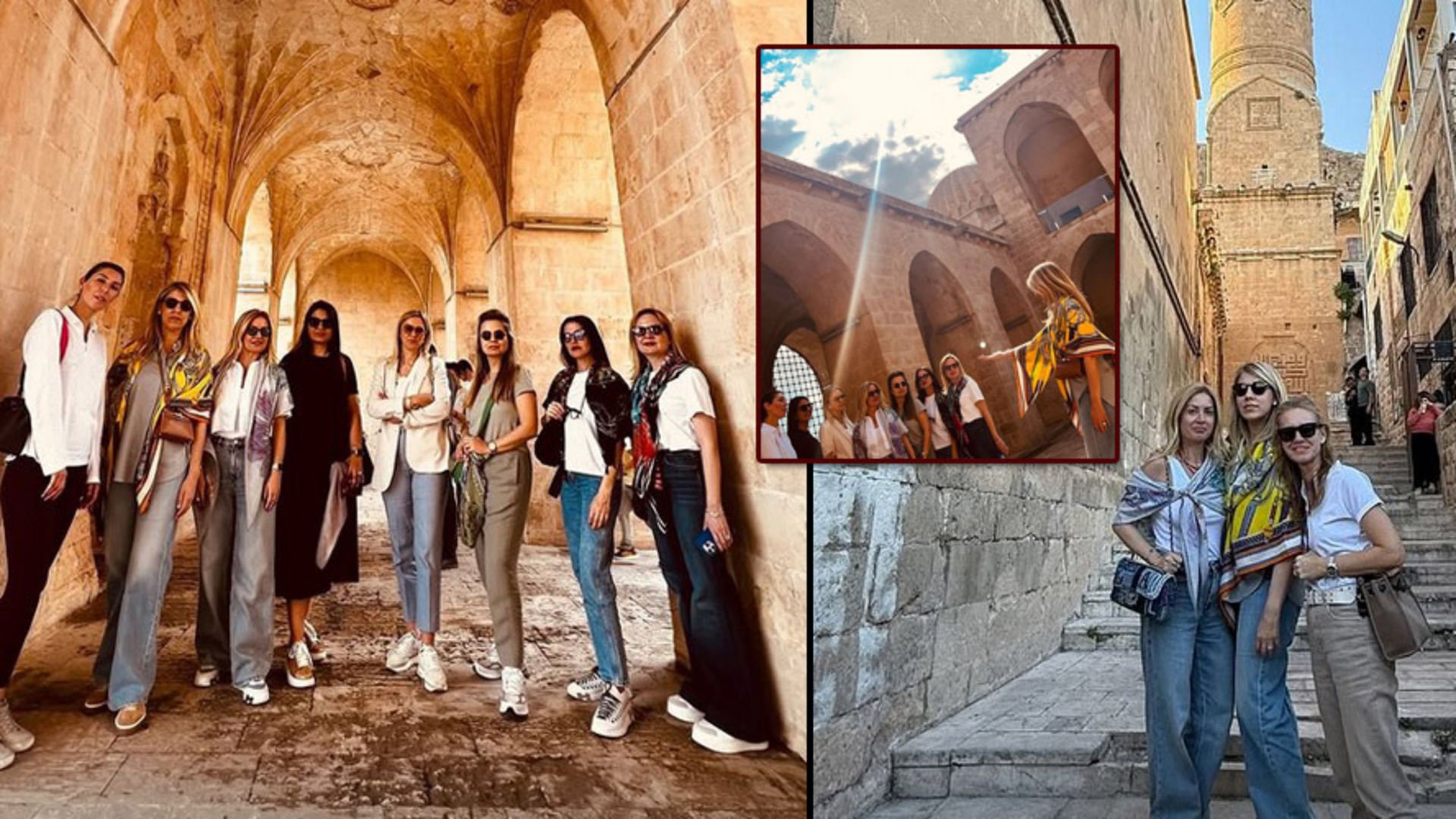 Dostlarıyla tatile çıktı