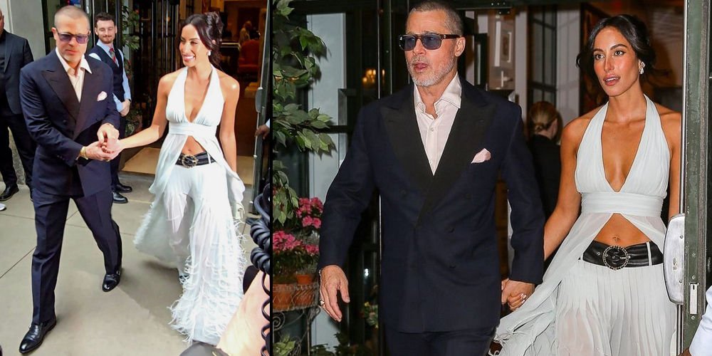 Brad Pitt sevgilisiyle galada...