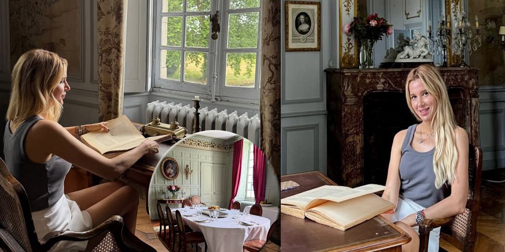 Tarihi şatoda tatil yaptı