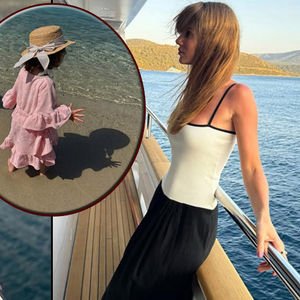 Kızıyla tatil anlarını paylaştı