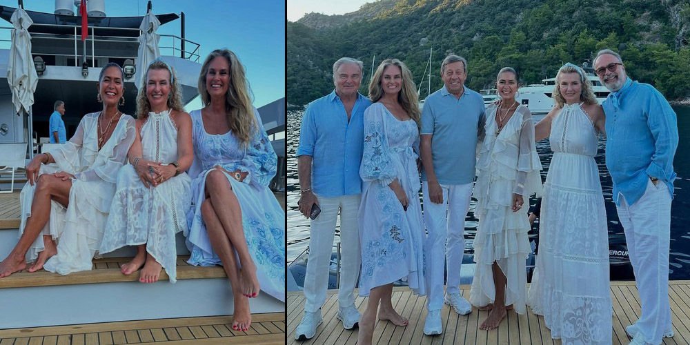 Yakın dostlar tekne turuna çıktı