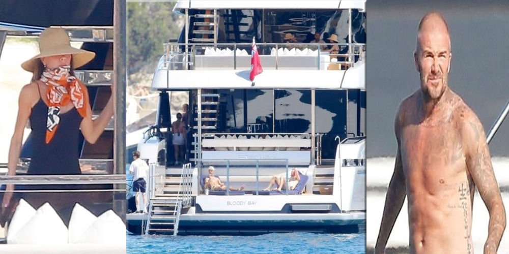Beckhamlar'ın tekne tatili