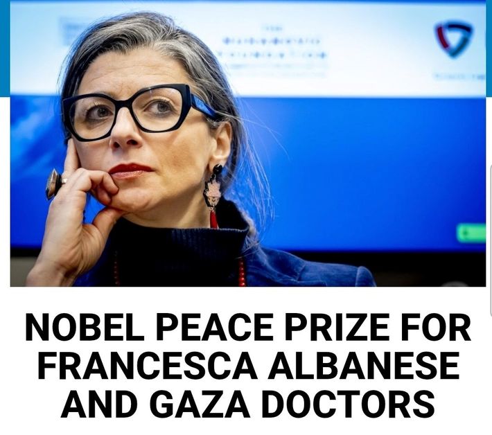 Avaaz platformunda Francesca Albanese ve Gazze doktorlarına Nobel Barış Ödülü kampanyası 1 milyon imzaya yaklaştı