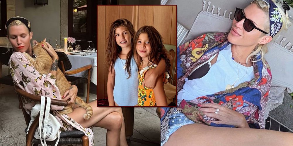 Kızlarıyla tatilde...