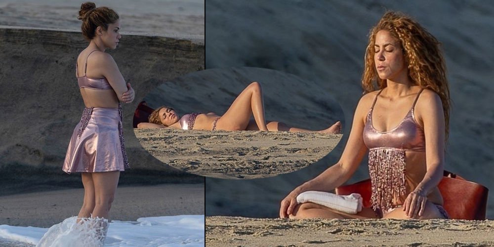 Shakira sahilde yoga yaptı