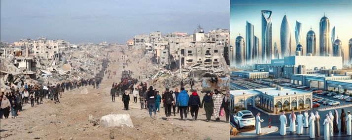 Bugünkü Gazze ve projedeki Körfez tarzı Gazze