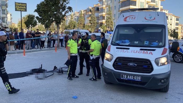 Çorum'da Edanur Yılmaz'ın hayatını kaybettiği kaza (Fotoğraf: İHA)