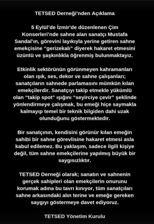 Mustafa Sandal'dan özür geldi! Konserindeki sözleri tepki çekmişti