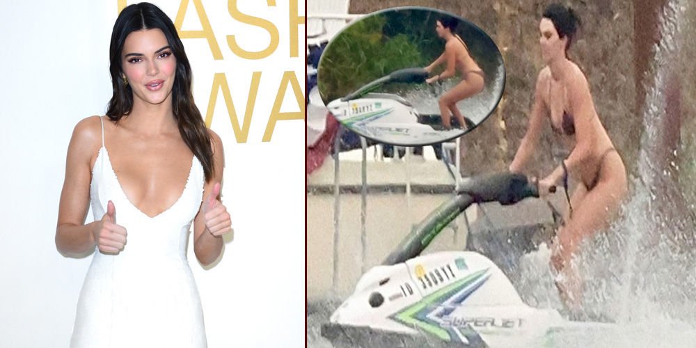 Jenner, jet ski'de şov yaptı
