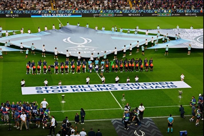 Süper Kupa'da UEFA mesajı: Çocukları öldürmeyin