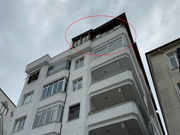 Güllü'nün düştüğü daire