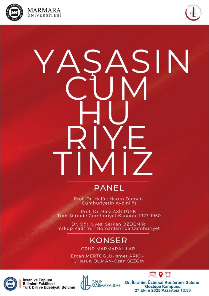 Marmara Üniversitesi’nin düzenlediği ve bana atfedilen yalan ifadelerin konuşulduğu dünkü panelin duyurusu.