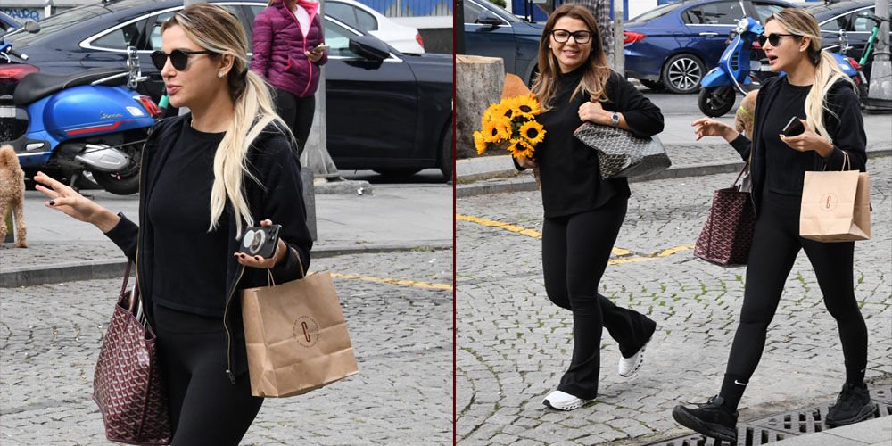 Arkadaşıyla Bebek'te dolaştı...