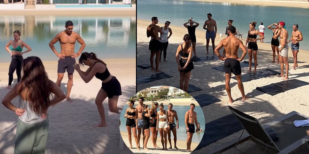 Dubai'de ailece spor yaptılar