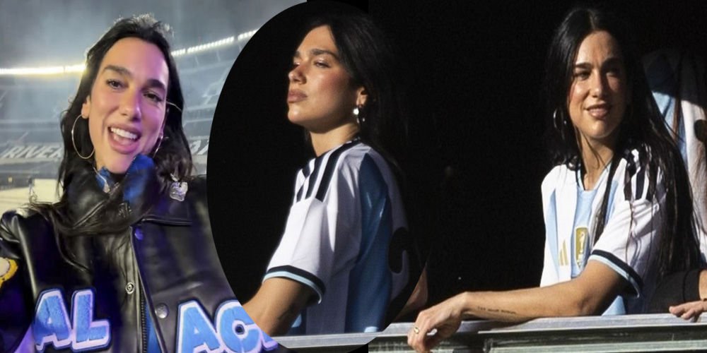 Dua Lipa tribünde...