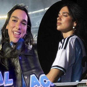 Dua Lipa tribünde...