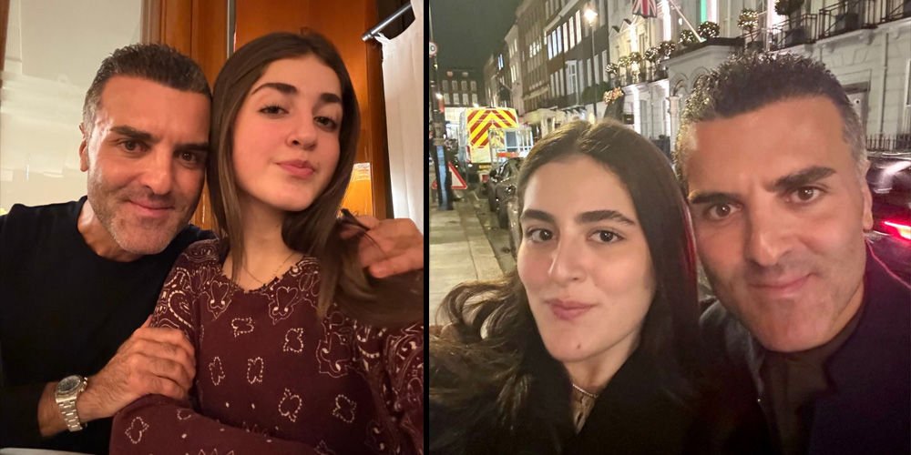 Kızlarıyla tatilde...