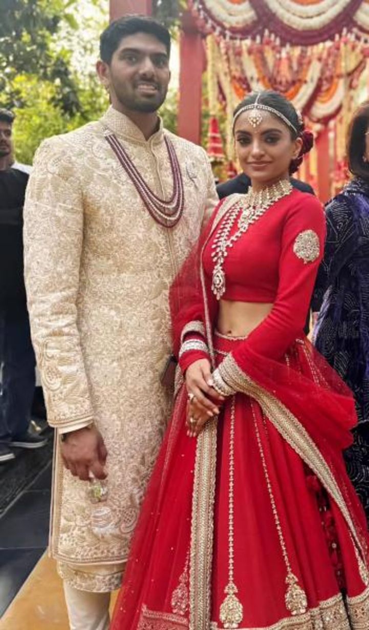  Gelin Netra Mantena ve damat Vamsi Gadiraju