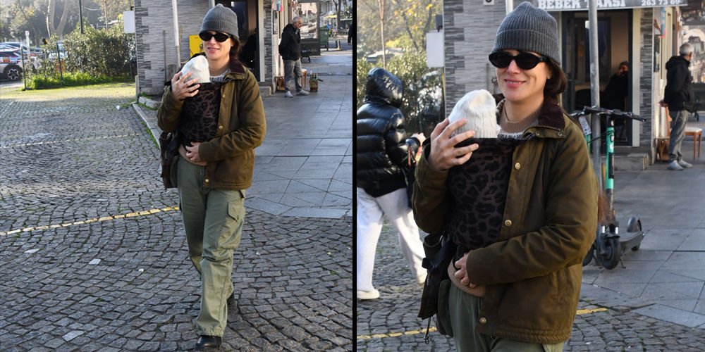 Boyner, bebeğiyle dolaştı...