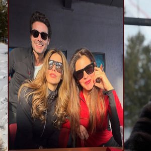 Kosifler kayak tatilinde...