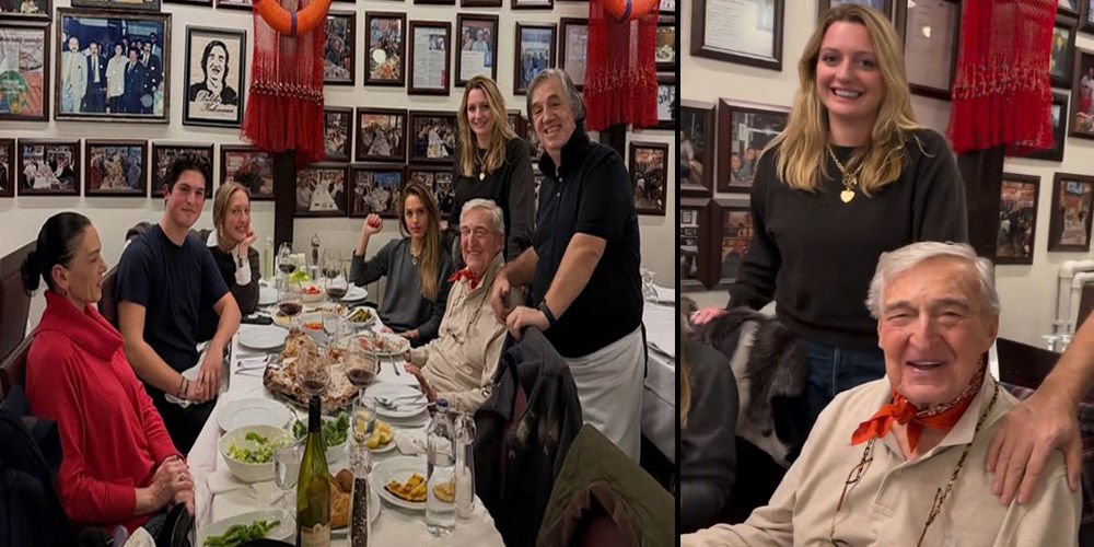 Torunlarıyla yemeğe çıktı