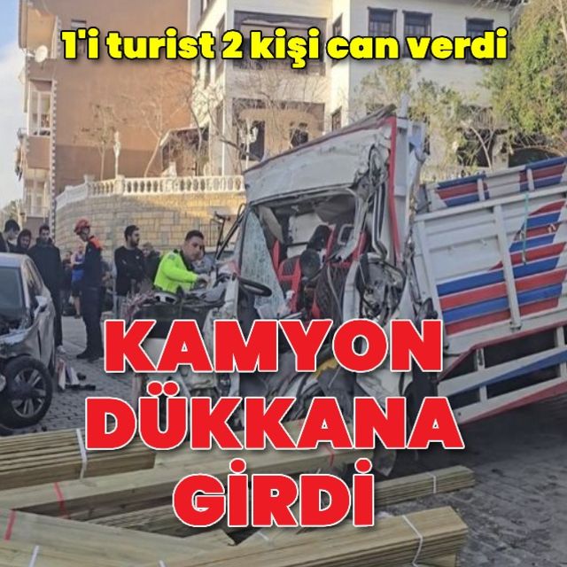 Beykozda kamyon dükkana girdi