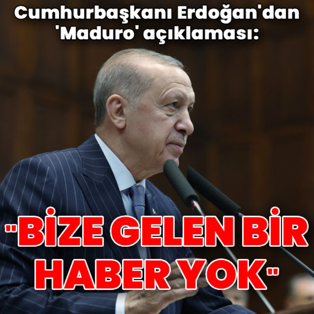 Cumhurbaşkanı Erdoğandan Maduro açıklaması