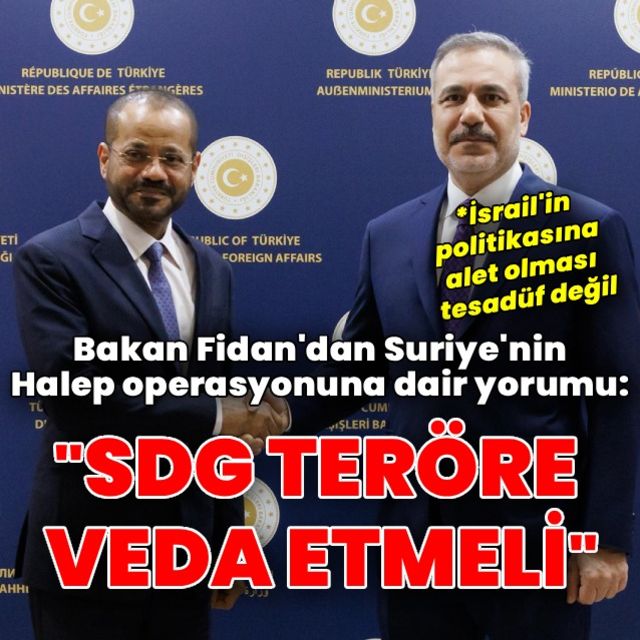Bakan Fidan: SDG teröre veda etmeli