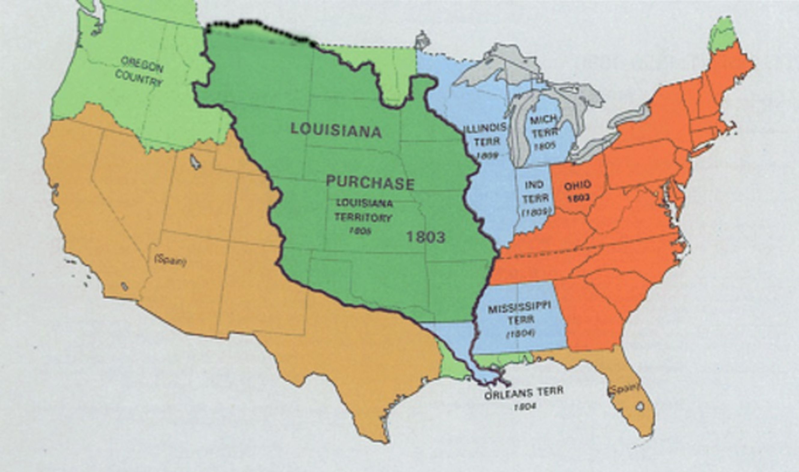 ABD'nin 50 eyaletinden 15'i Louisina Bölgesi'nde bulunuyor. 