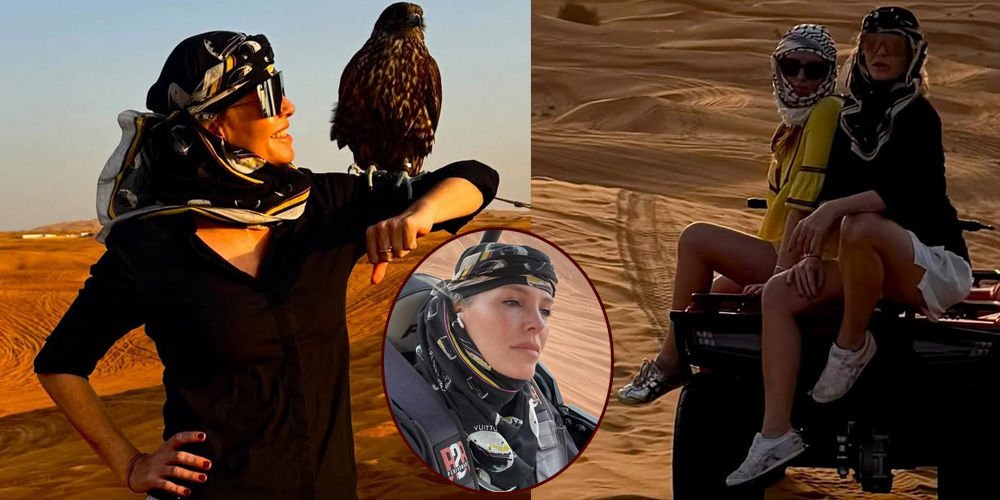 Anne-kız çölde safari yaptı