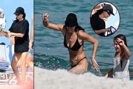 Anne-kız Miami Sahili'nde...