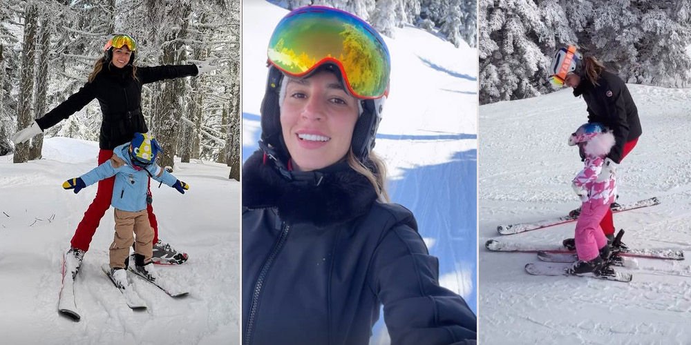 Çocuklarıyla Uludağ'da kaydı