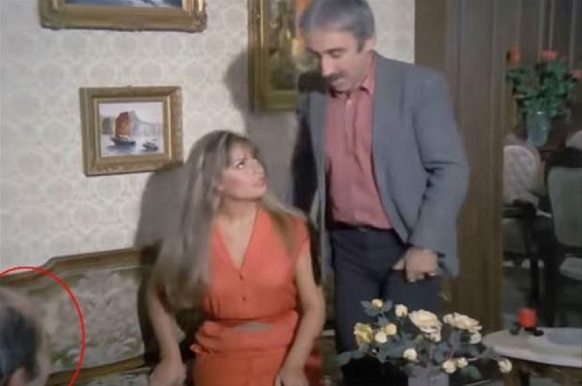 Şener Şen ile Meral Zeren'in başrollerini paylaştığı 1980 yapımı 'Banker Bilo'da kadraja yönetmen Ertem Eğilmez'in başı girmişti. Sahnenin çekimi tekrarlanamayınca film, gösterime bu hatayla girdi. 