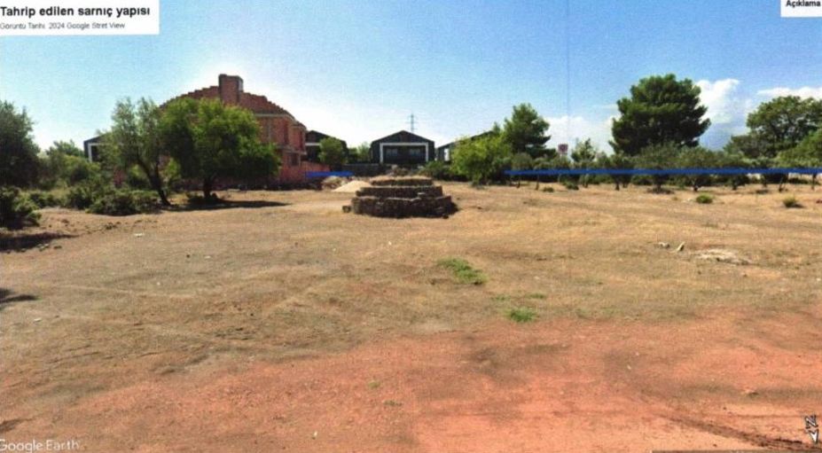 Tahrip edilmeden önceki uydu fotoğrafı.