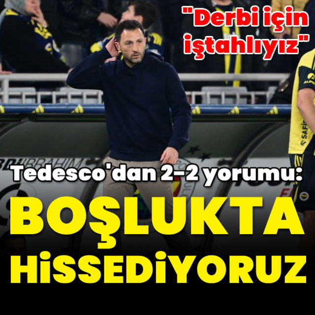 Kendimizi boşlukta hissediyoruz