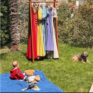 Bebeğiyle çekim yaptı